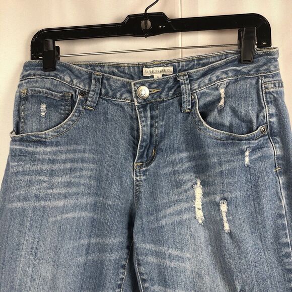 Fashion Bug Womens Size 6 Distressed Stretch Denim Blue Jeans - Picture 4 of 10